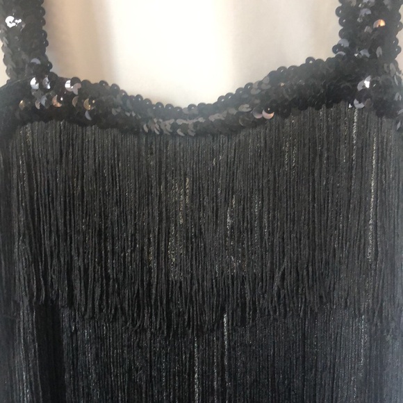 Black Flapper mini dress by Costume USA by Amscan. Size 6-8. Halloween Ready!! - Picture 5 of 12